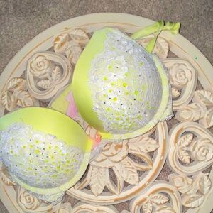 Victoria’s Secret Neon Green rhinestone 32d Bra | 3 for $25 Sale